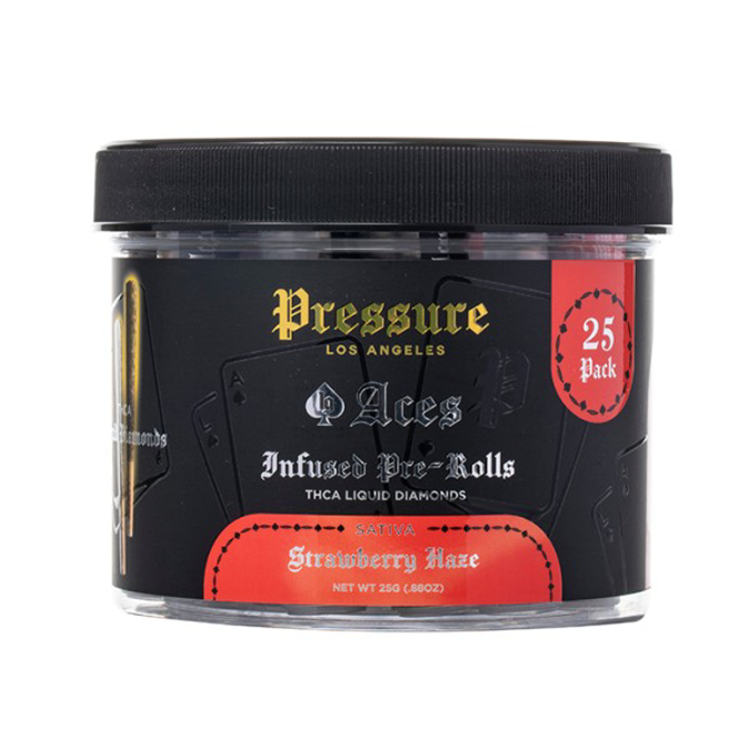 Picture of PRESSURE INFUSED PRE ROLLS STRAWBERRY HAZE SATIVA