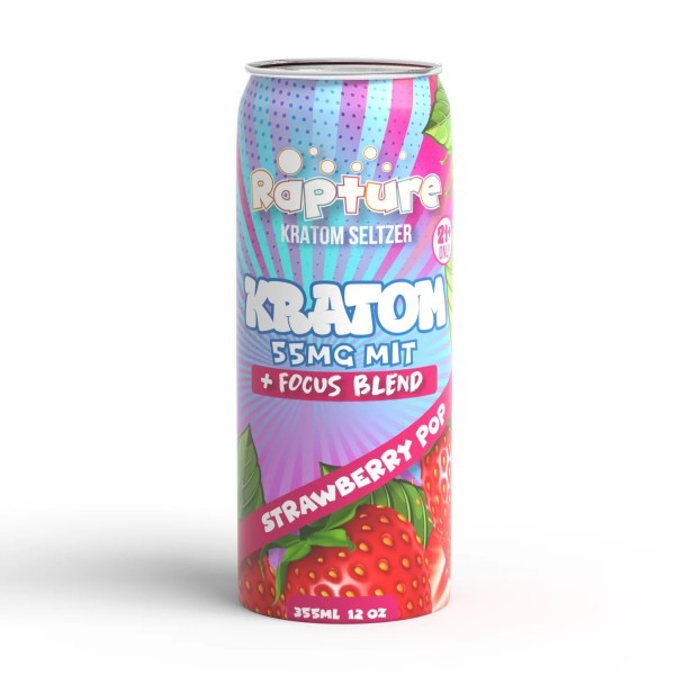 Picture of RAPTURE KRATOM SELTZER 335ML - STRAWBERRY POP