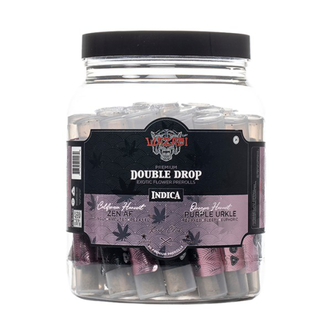 Picture of WAZABI DOUBLE DROP CPURPLE URKLE INDICA CALIFORNIA VS OREGON 30PK