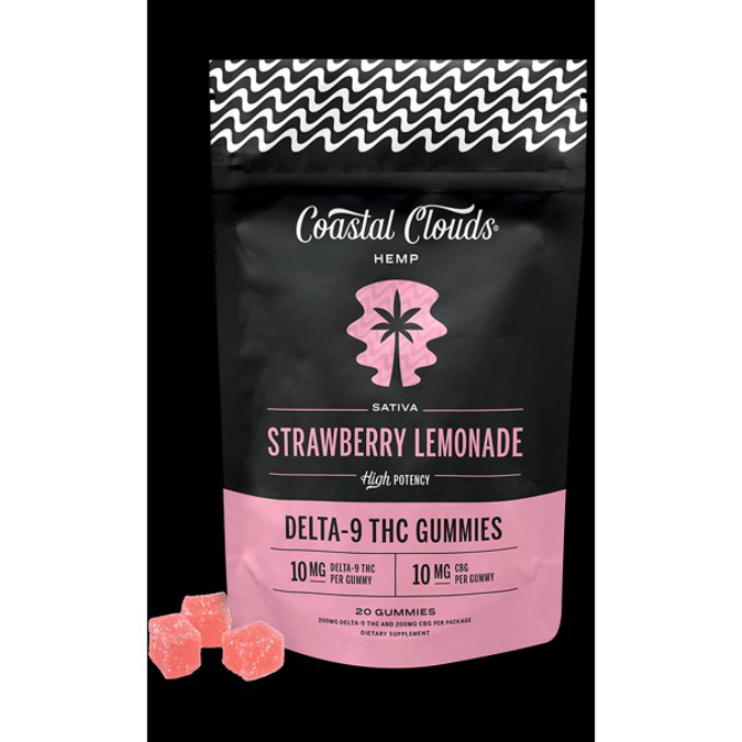 Picture of COASTAL CLOUD D9 THC 10MG GUMMIES - STRAWBERRY LEMONADE
