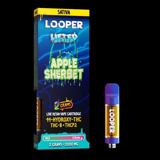 Picture of LOOPER LIVE RESIN THC 2G APPLE SHERBET SATIVA CART