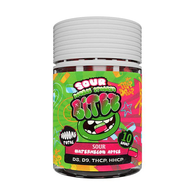 Picture of DOUBLE STACKED BITEZ  10000MG 6CT JAR - GREEN APPLE WATERMELON