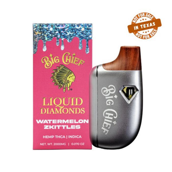 Picture of BIG CHIEF LIQUID DIAMONDS 2G DISPOSABLE WATERMELON ZKITTLES