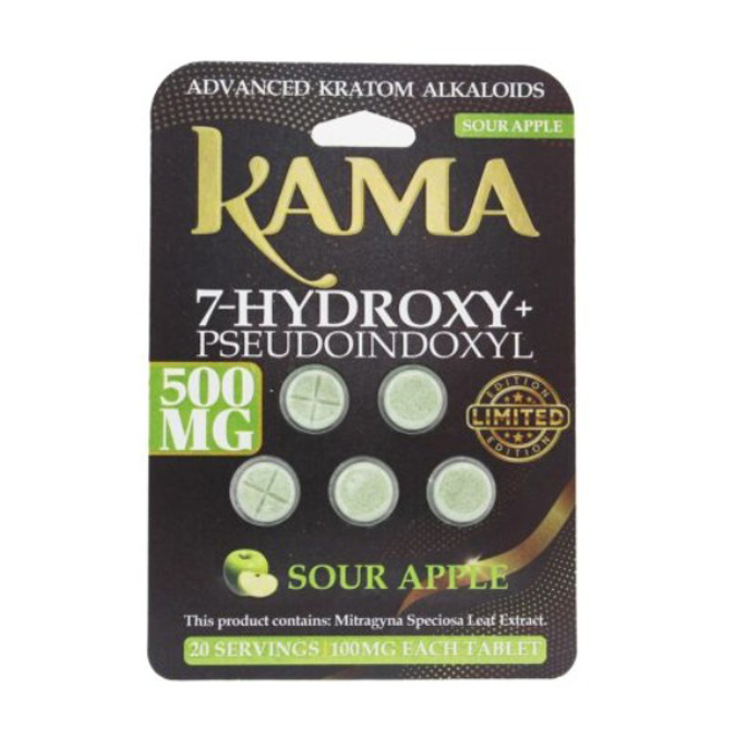 Picture of KAMA 500MG 7-HYDROXY PSEUD 5CT - SOUR APPLE
