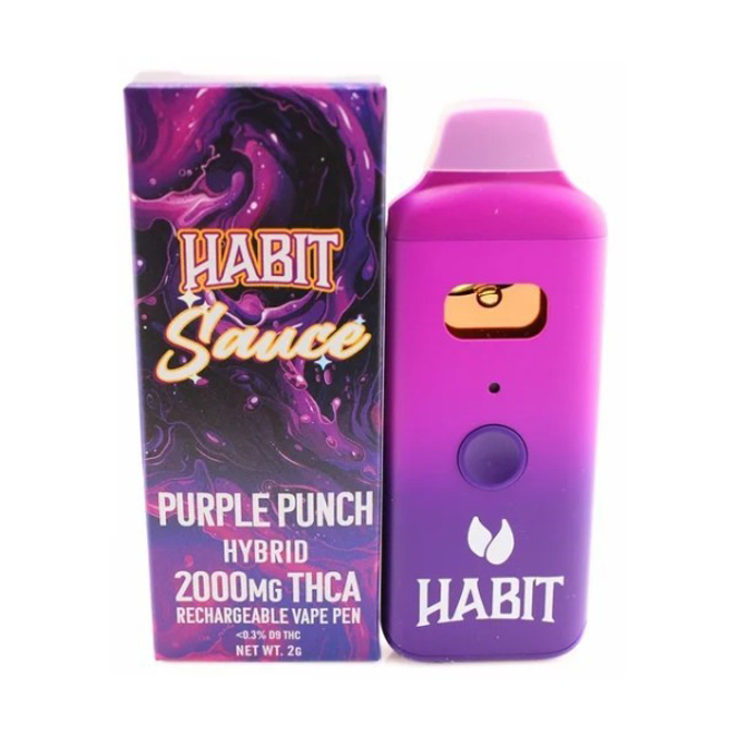 Picture of Habit Sauce Rechargeable Vape Pen Purple Punch Hybrid 2000Mg