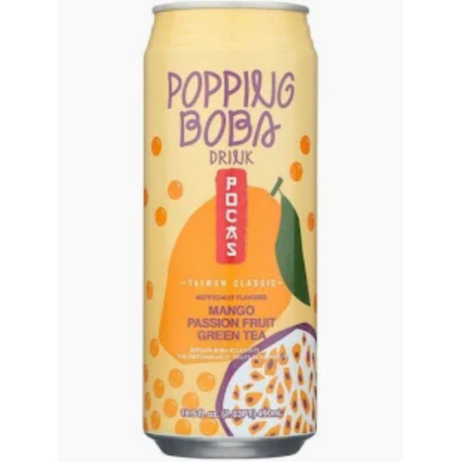 Picture of POCAS POPPING BOBA DRINK - MANGO PASSION FRUIT GREEN TEA