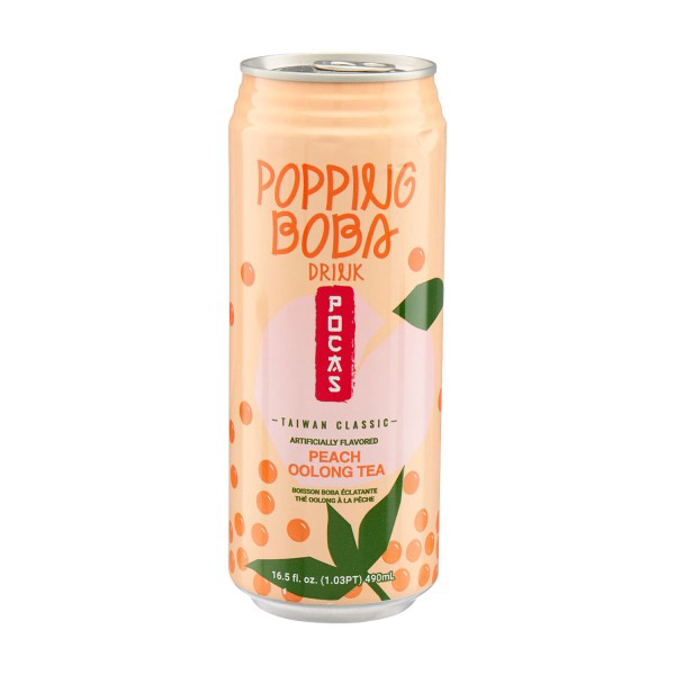 Picture of POCAS POPPING BOBA DRINK - PEACH OOLONG TEA