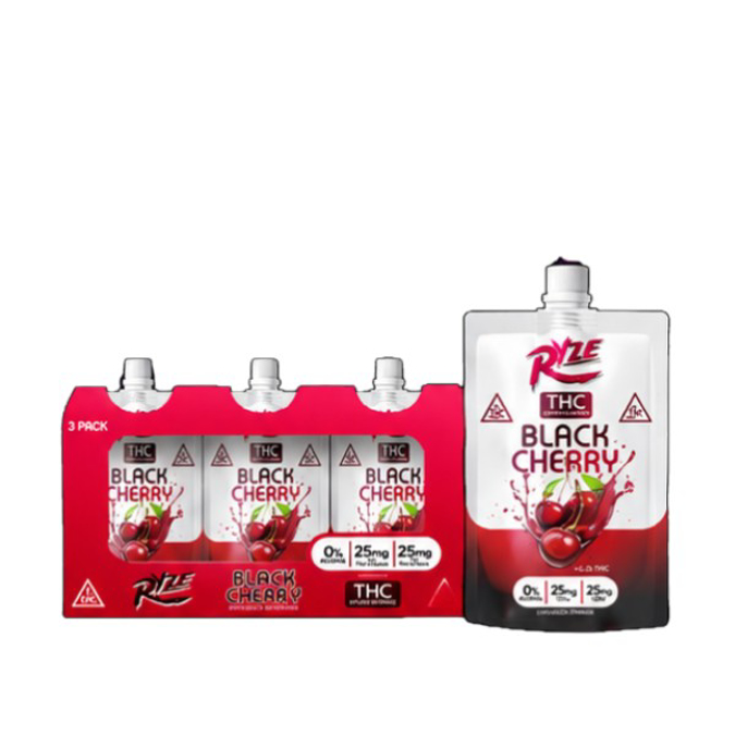 Picture of RYZE THC INFUSED BEVERAGE 150MG - BLACK CHERRY