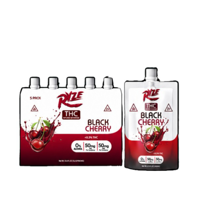 Picture of RYZE THC INFUSED BEVERAGE 25MG - BLACK CHERRY