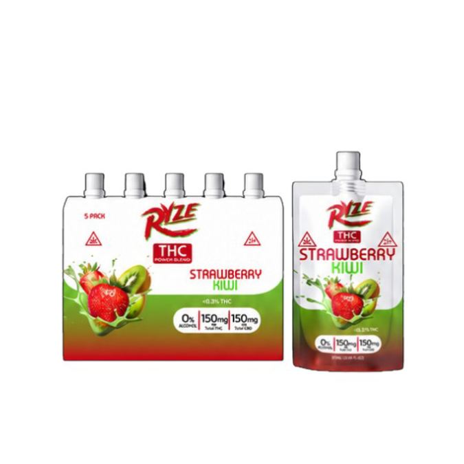 Picture of RYZE THC INFUSED BEVERAGE 50MG - STRAWBERRY KIWI
