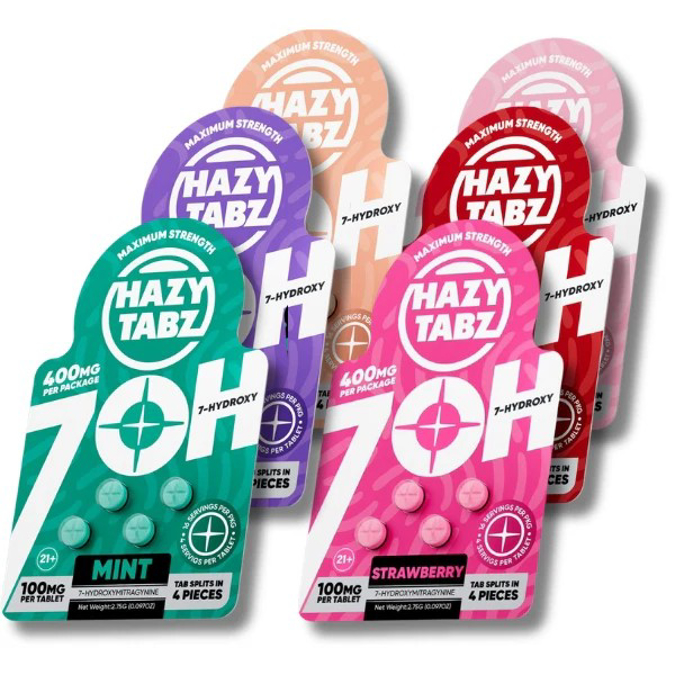 Picture of HAZY TABZ MAX 7OH 800MG 5CT BOX - STRAWBERRY BURST