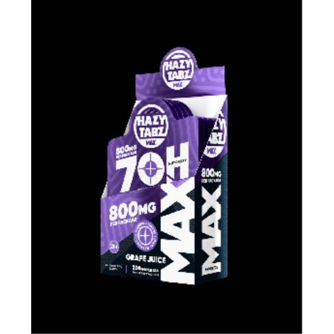 Picture of HAZY TABZ MAX 7OH 800MG 5CT BOX - GRAPE JUICE