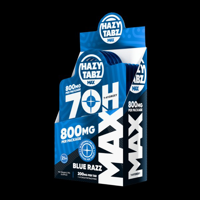 Picture of HAZY TABZ MAX 7OH 800MG 5CT BOX - BLUE RAZZ