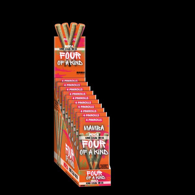 Picture of FOUR OF A KIND PRE ROLLS 10CT - KING LOUIS XIII OG (INDICA)