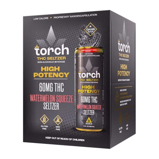 Picture of TORCH THC SELTZER 60MG 4CT - WATERMELON SQUEEZE