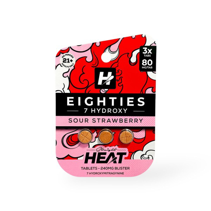 Picture of HEAT EIGHTIES 7 HYDROXY 80MG 10CT - SOUR STRAWBERRY