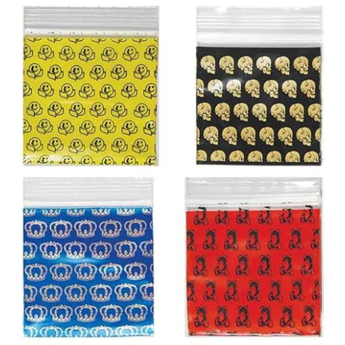 Picture of ZIP BAGS 1.25'' x 1.25'' 1000CT ASSORTED DESIGNS