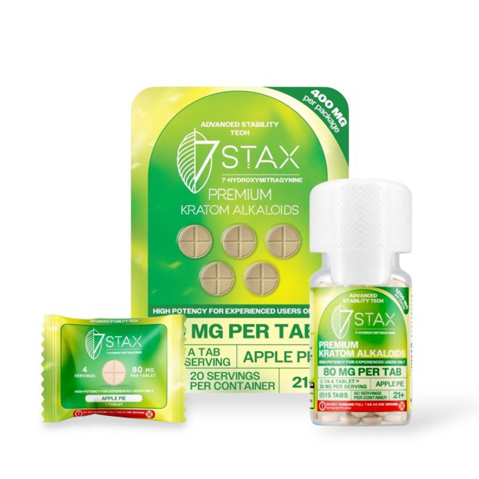 Picture of 7 STAX 7 HYDROXY 80MG TAB 10CT - APPLE PIE