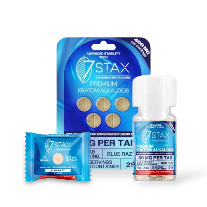 Picture of 7 STAX 7 HYDROXY 80MG TAB 10CT - BLUE RAZZ