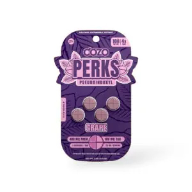 Picture of DOZO PERKS PSEUDO 4CT 100MG - GRAPE