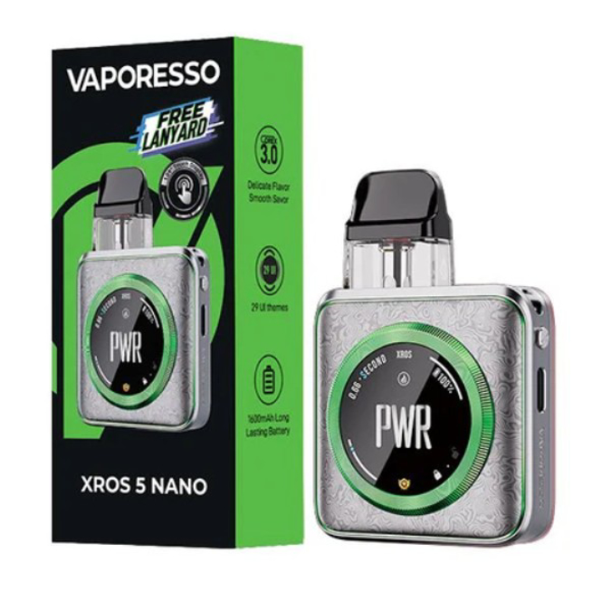 Picture of VAPORESSO XROS 5 NANO - DAMASCUS SILVER