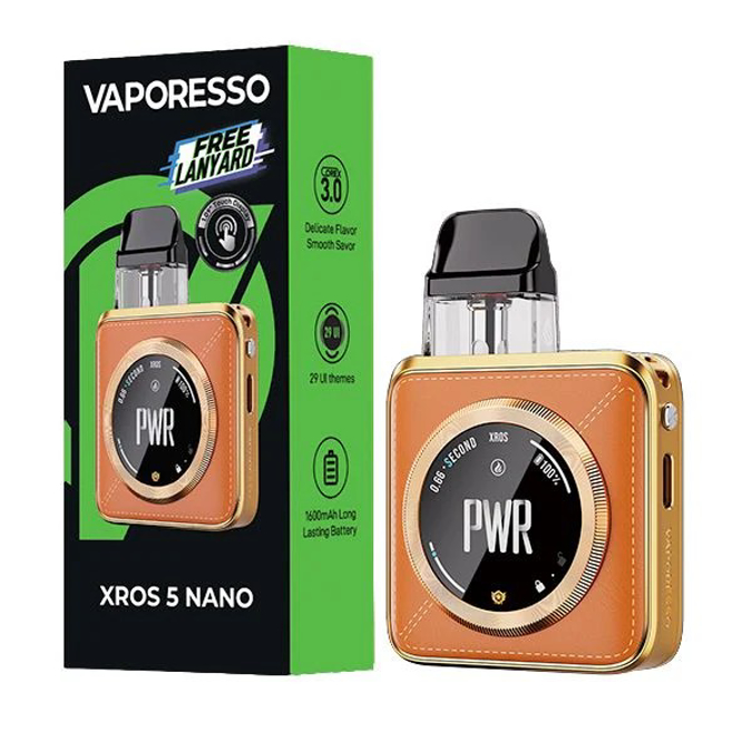 Picture of VAPORESSO XROS 5 NANO - ORANGE LEATHERETTE