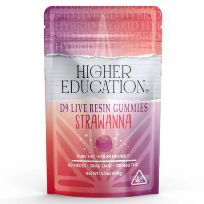 Picture of HIGHER EDUCATION  D9 LIVE RESIN GUMMIES 1200MG - STRAWANNA