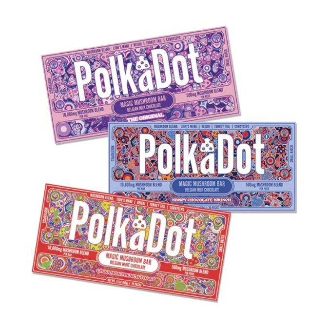 Picture of POLKADOT MUSHROOM CHOCOLATE 12000MG - CREME BRULEE
