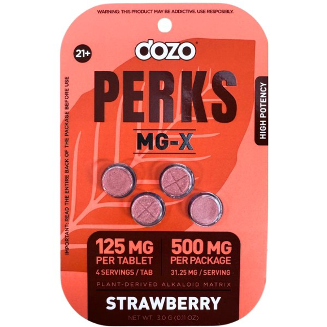 Picture of DOZO PERKS MG-X  500MG 4CT - STRAWBERRY