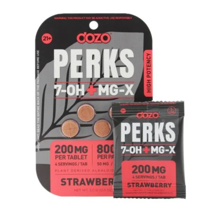 Picture of DOZO PERKS 7OH + MG-X  200MG 25CT - STRAWBERRY