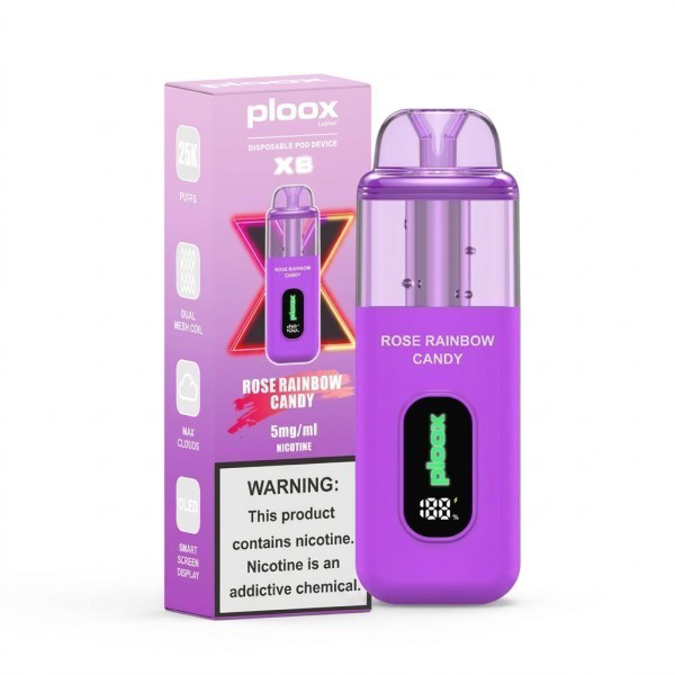 Picture of PLOOX DISPOSABLE POD 25K - ROSE RAINBOW CANDY