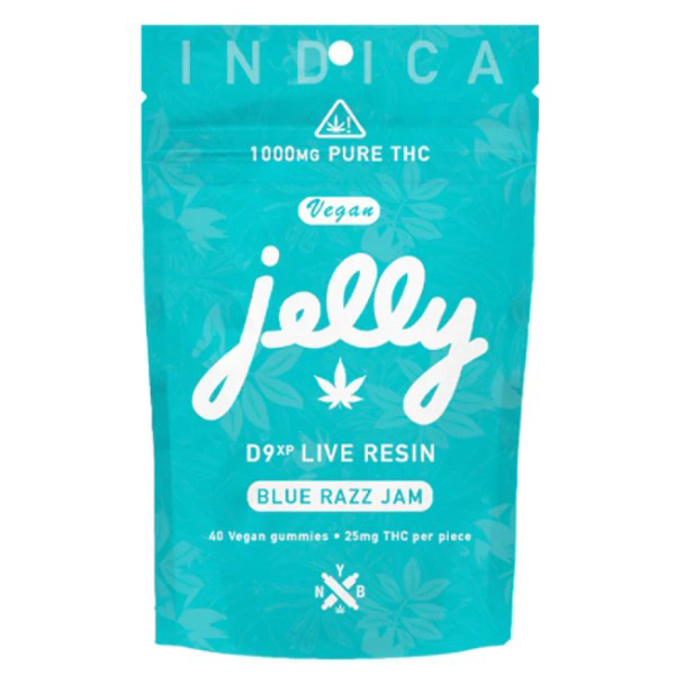 Picture of NYB JELLY D9XP LIVE RESIN 1000MG 40CT - BLUE RAZZ JAM (INDICA)
