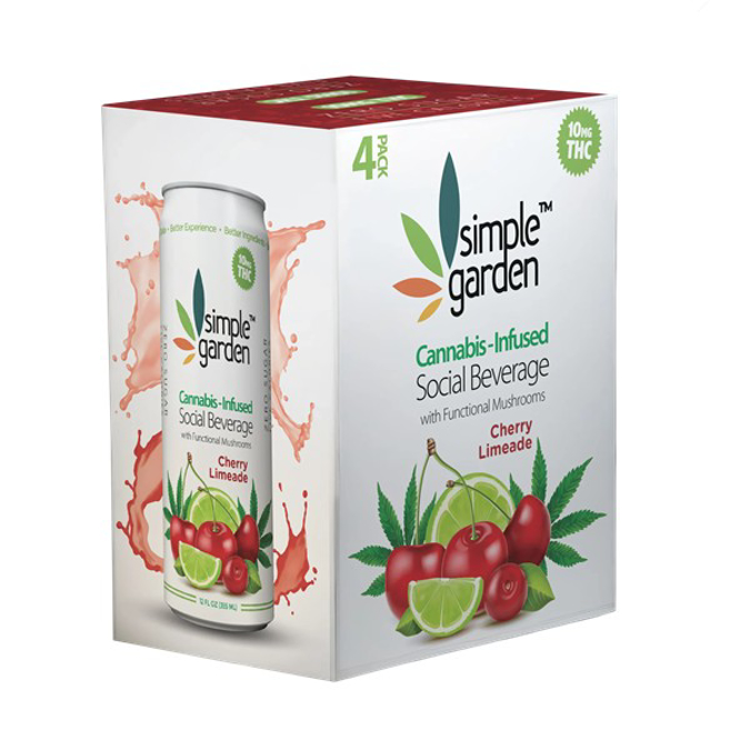 Picture of SIMPLE GARDEN THC ZERO SUGAR DRINK 355ML 4CT - CHERRY LIMEADE