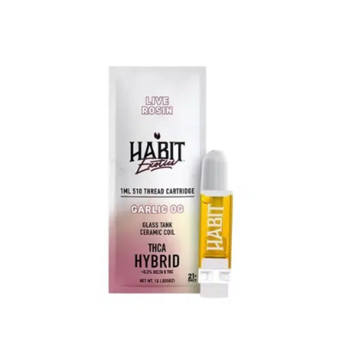 Picture of HABIT EXOTICS THCA 510 THREADED CARTRIDGE GARLIC OG HYBRID