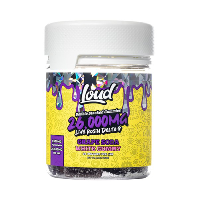 Picture of LOUD GUMMIES 26000MG 20CT - GRAPE SODA x WHITE GUMMY