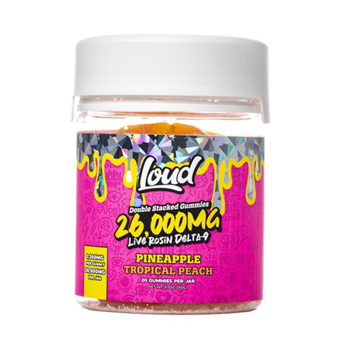 Picture of LOUD GUMMIES 26000MG 20CT - PINEAPPLE x TROICAL PEACH