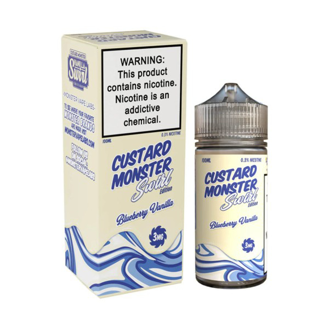 Picture of CUSTARD MONSTER SWIRL EDITION 3MG 100ML - BLUEBERRY VANILLA