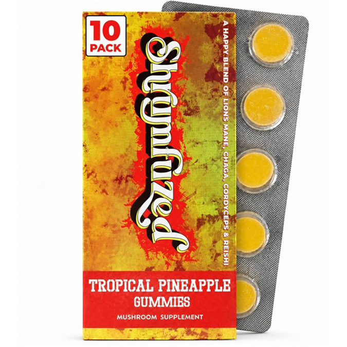 Picture of SHRUMFUZED MUSHROOM GUMMIES 1000MG 10CT - TROPICAL PINEAPPLE