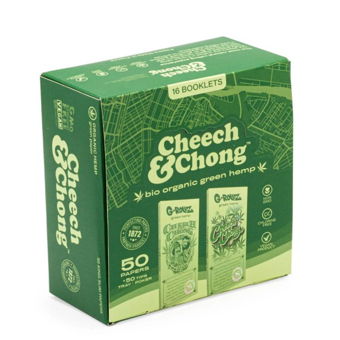 Picture of G ROLLZ CHEECH  CHONG ORGANIC GREEN HEMP 50 1 14 PAPERS