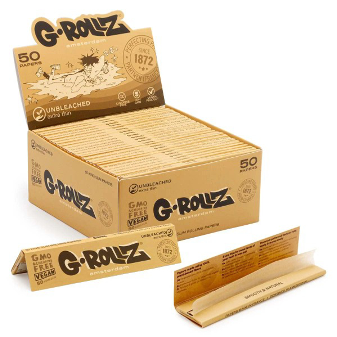 Picture of G ROLLZ UNBLEACHED EXTRA THIN KS 50 BOOKLETS