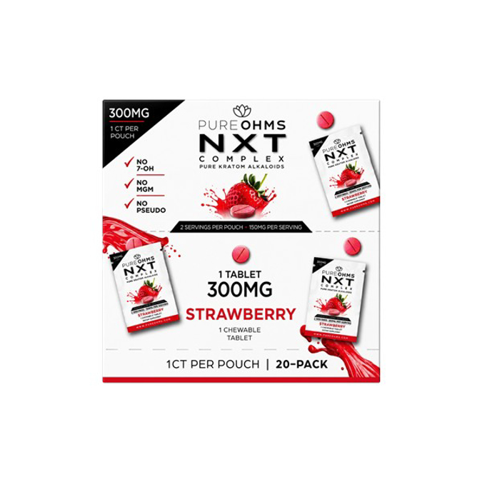 Picture of PURE OHM NXT HYDROXY 300MG 20CT - STRAWBERRY