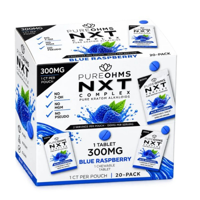 Picture of PURE OHM NXT HYDROXY 300MG 20CT - BLUE RASPBERRY