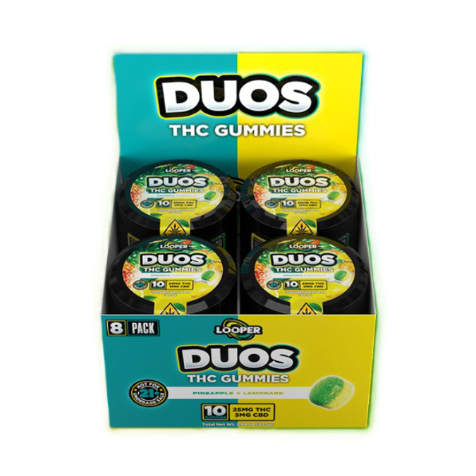 Picture of DUOS LOOPER THC GUMMIES 30MG - PINEAPPLE + LEMONADE