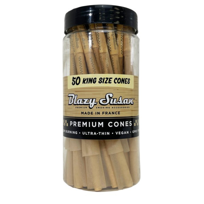 Picture of BLAZY SUSAN 50 KING SIZE CONES JAR - UNBLEACHED