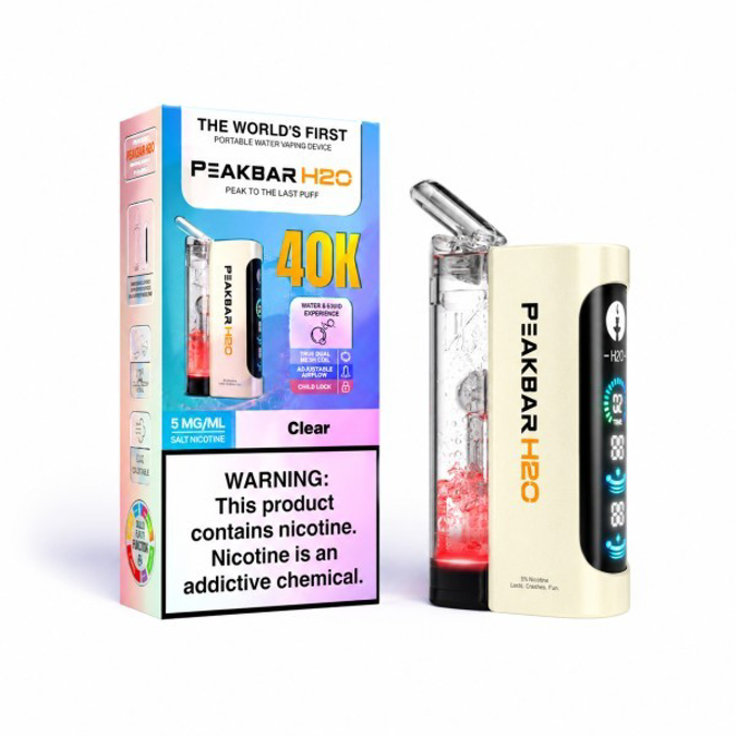 Picture of PEAK BAR MINI HOOKAH KIT 40K - CLEAR