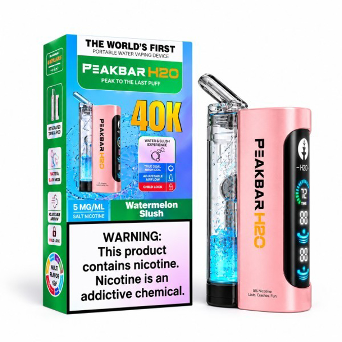 Picture of PEAK BAR MINI HOOKAH KIT 40K - WATERMELON SLUSH