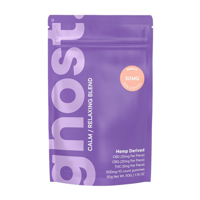 Picture of GHOST CBD CALM GUMMY 50MG 5CT - PEACH