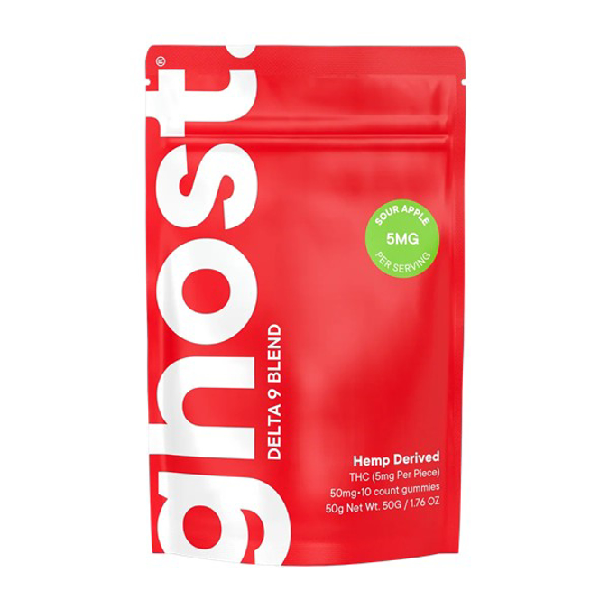 Picture of GHOST CBD D9 GUMMY 5MG 5CT - SOUR APPLE