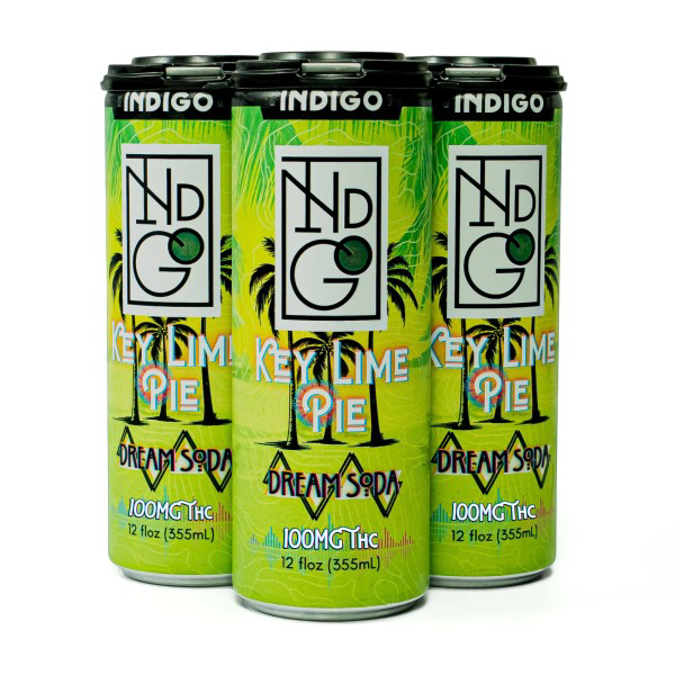 Picture of INDIGO THC SETLZER 100MG 4CT - KEY LIME PIE